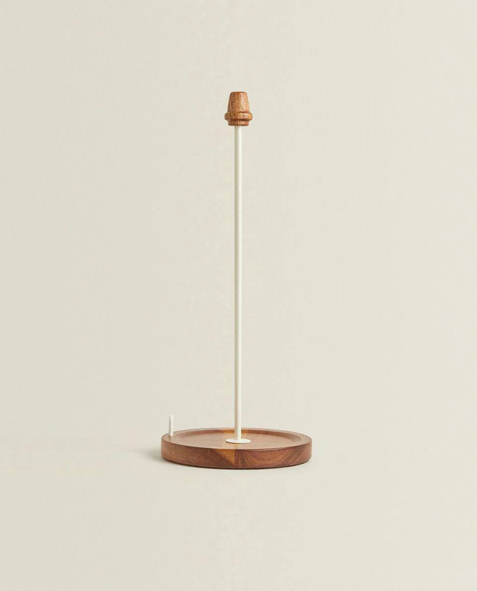 IRON AND WOOD KITCHEN ROLL HOLDER