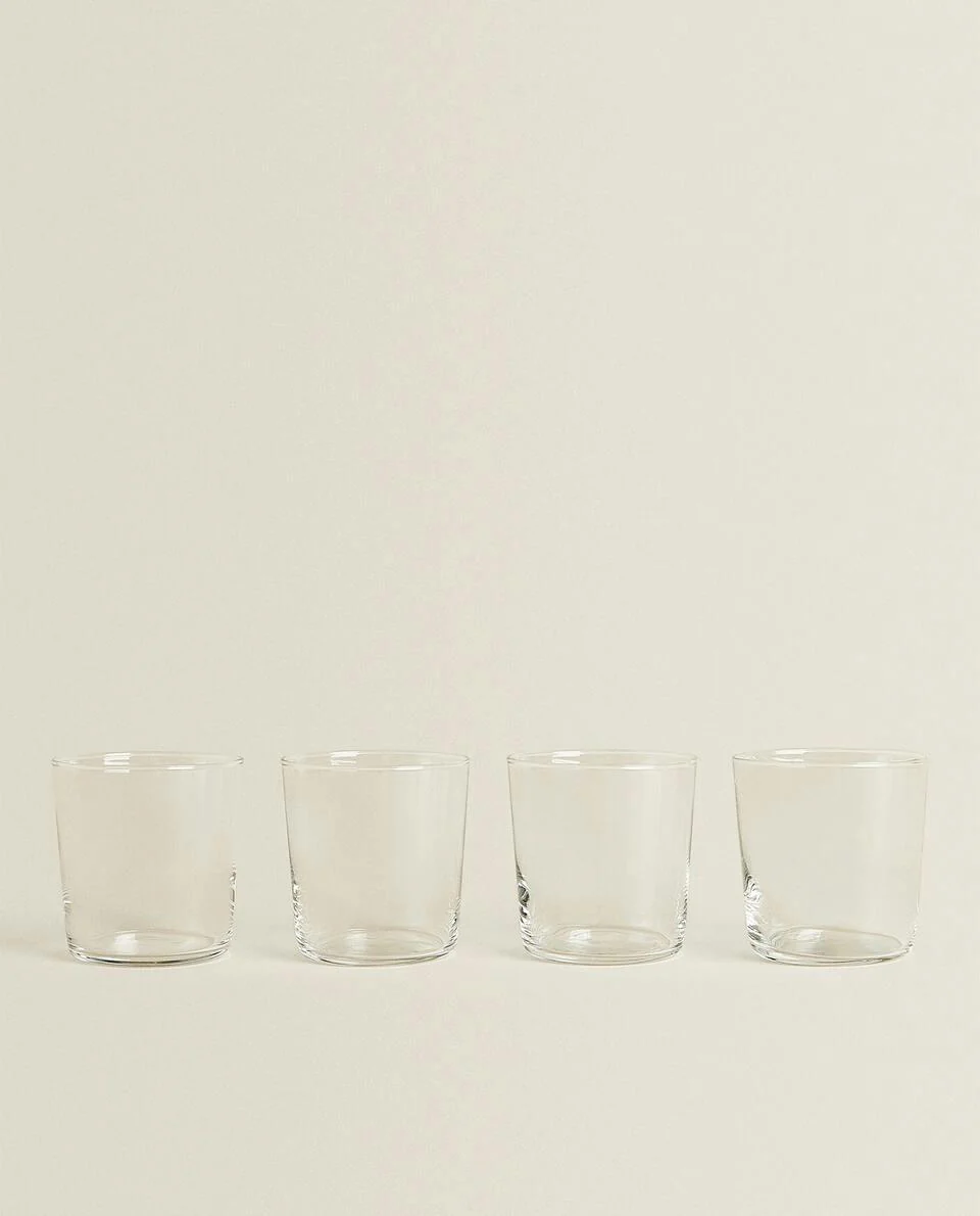 GLASS SOFT DRINK TUMBLERS (PACK OF 4)
