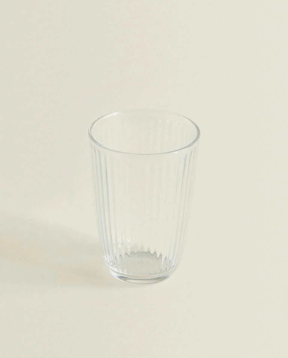 LINE GLASS SOFT DRINK TUMBLER