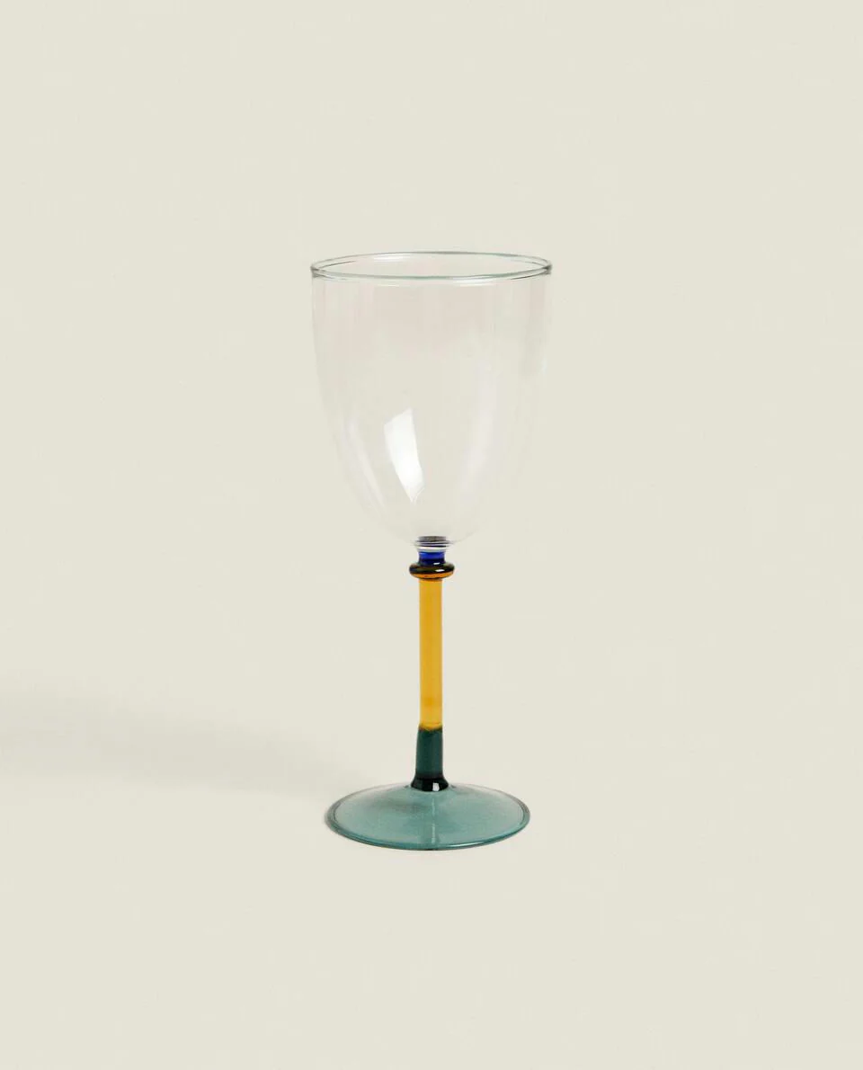 BOROSILICATE GLASS WITH COLOURED STEM