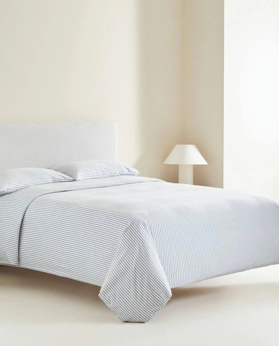 DUVET COVER WITH NARROW STRIPES