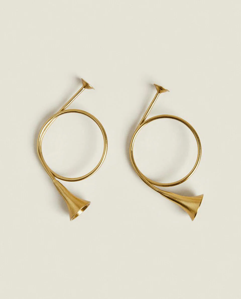 PACK OF CHRISTMAS TRUMPET NAPKIN RINGS (PACK OF 2)