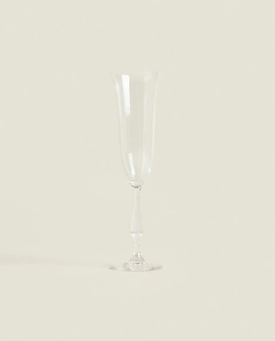 PLAIN CRYSTALLINE FLUTE GLASS