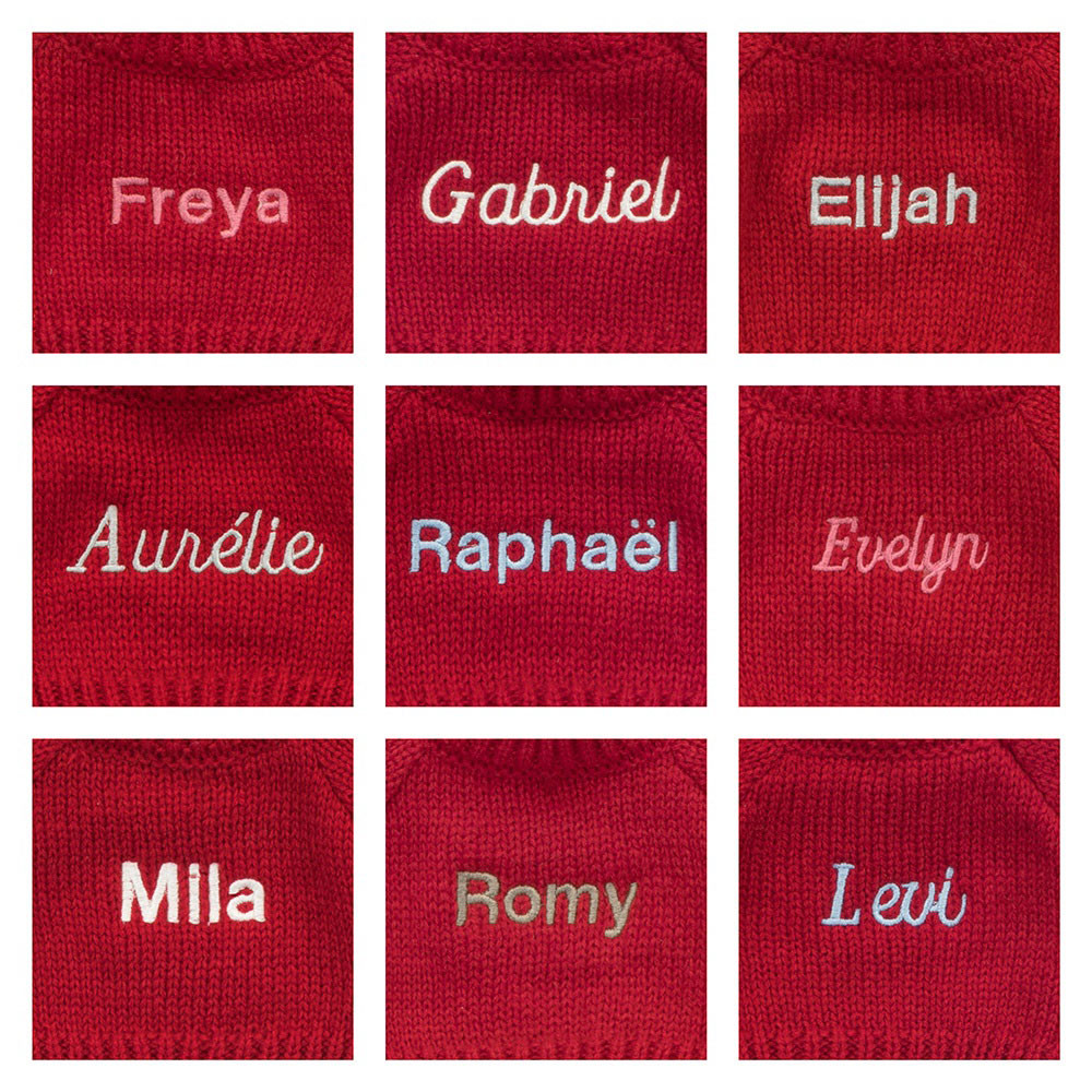Bashful Cream Bunny With Personalised Red Jumper