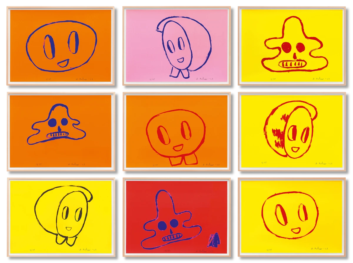 André Butzer. Set of 9 Screenprints ‘Untitled 1–9’, 2021