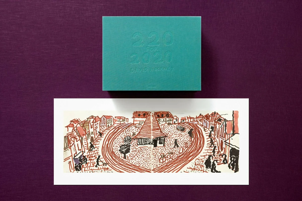 David Hockney. 220 for 2020. Art Edition No. 301–400 ‘My Second Drawing of Beuvron-en-Auge’