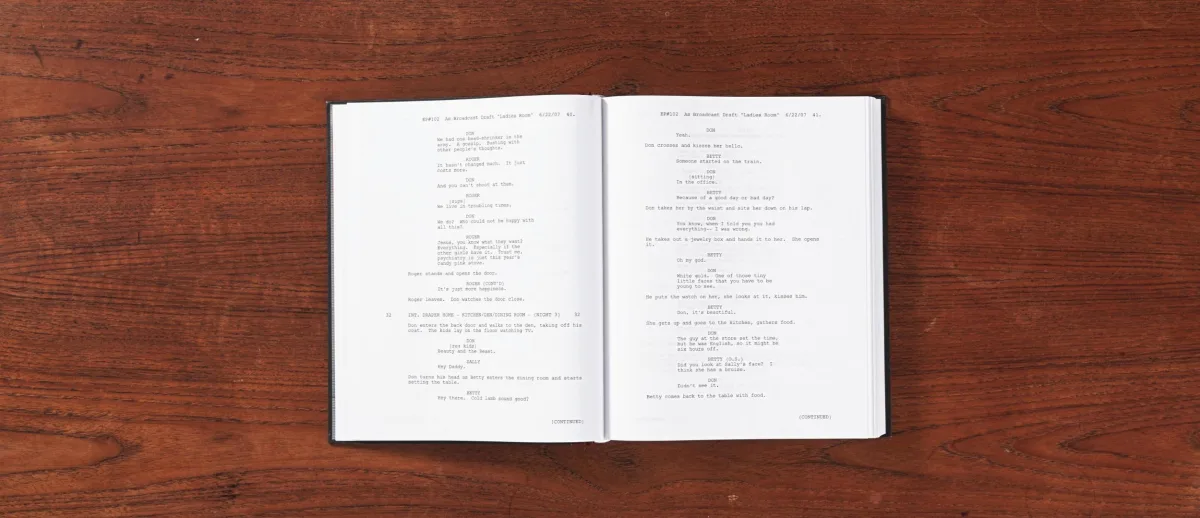 Matthew Weiner. Mad Men, Art Edition No. 501–512 (Signed Pilot Script Edition)