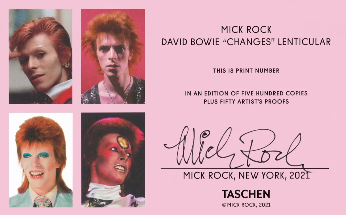 Mick Rock. David Bowie ‘Changes’ Lenticular