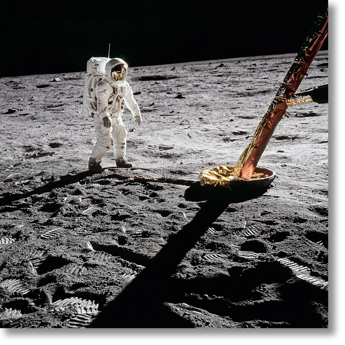 Buzz Aldrin. Apollo 11. ‘Inspecting the Eagle’