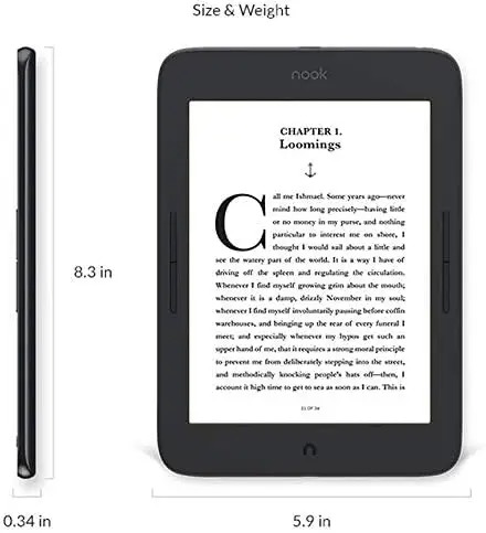 Barnes & Noble NOOK GlowLight Plus eReader - 7.8-inch - 8GB BNRV700 Waterproof