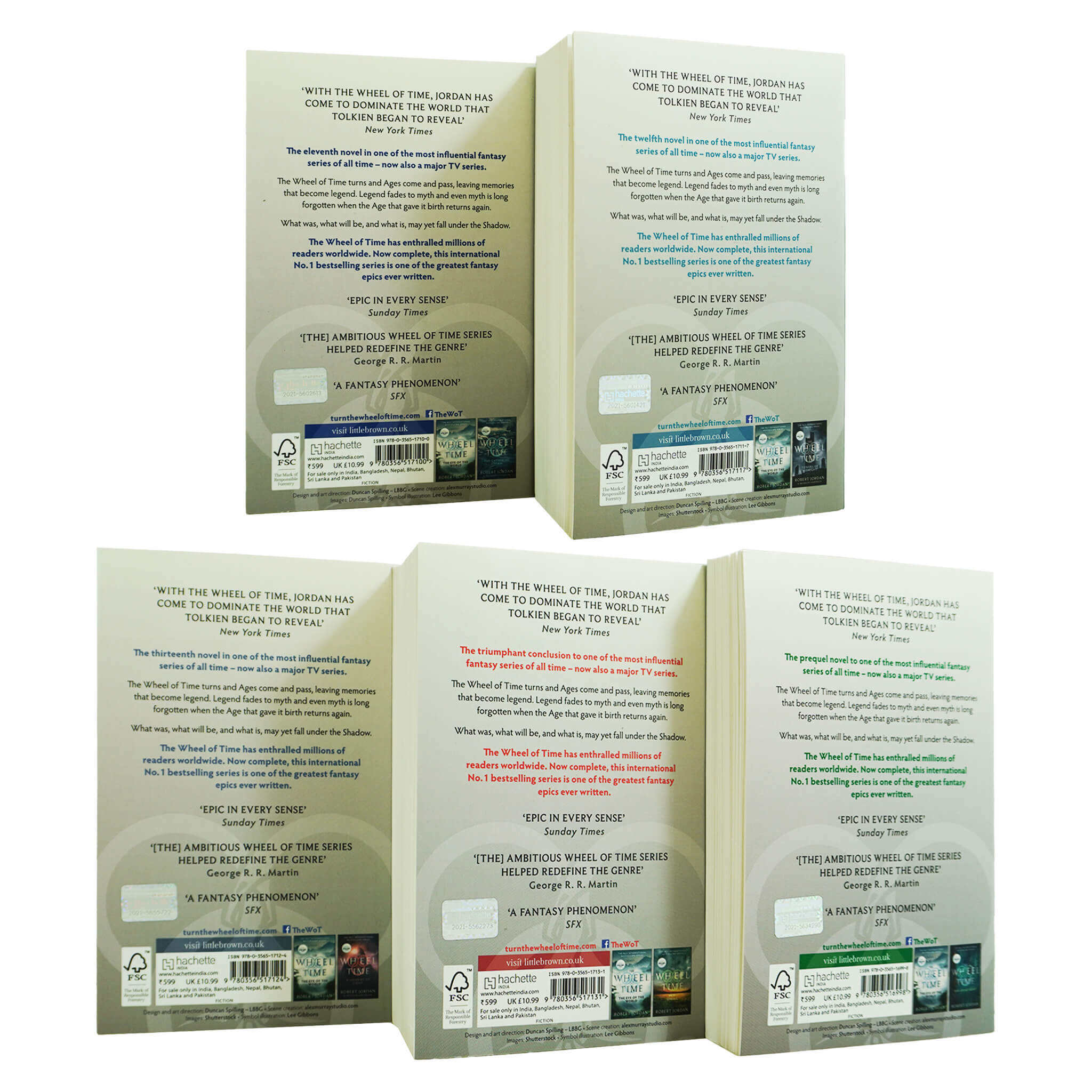 The Wheel of Time by Robert Jordan: Books 11-14 & New Spring Collection Set - Fiction - Paperback