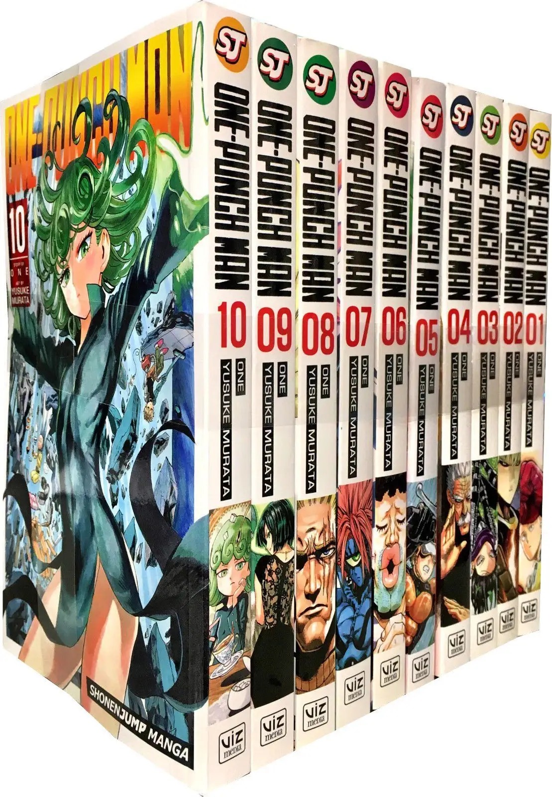 One-Punch Man Volume 1-10 Collection by One & Yusuke Murata - Ages 12+ - Paperback