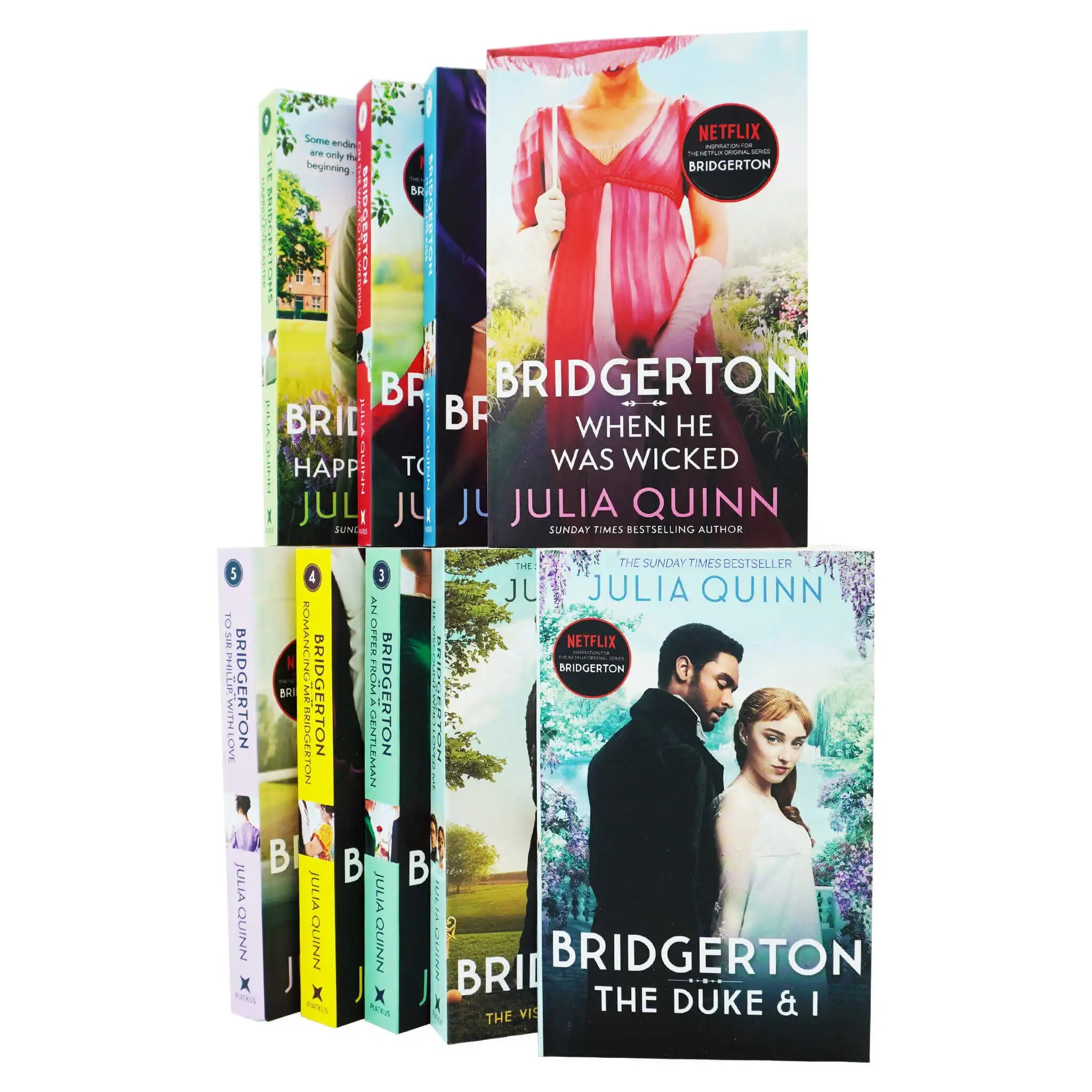 Bridgerton by Julia Quinn: Books 1-9 Collection Set - Fiction - Paperback