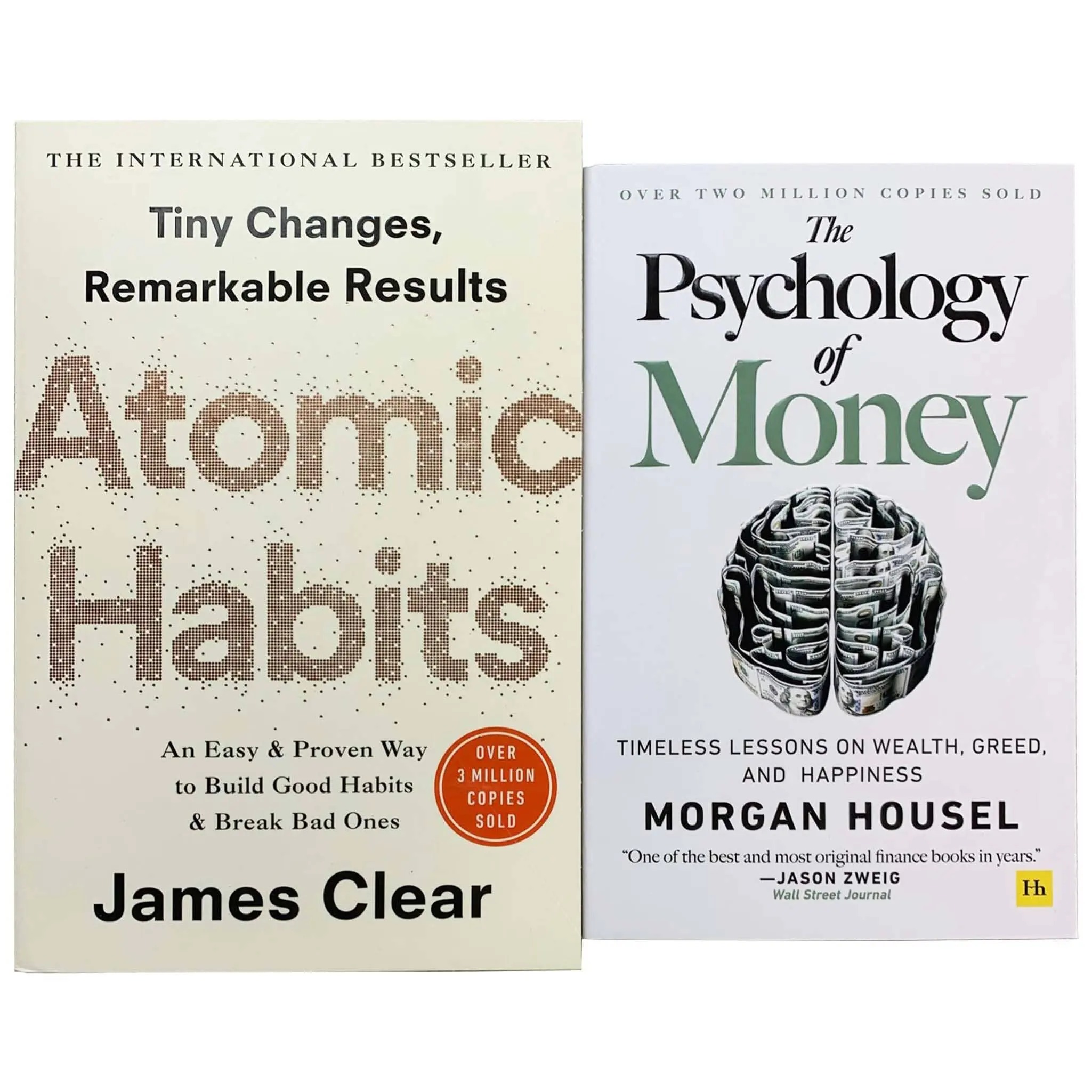 Atomic Habits by James Clear and The Psychology of Money by Morgan Housel: 2 Books Collection Set - Non Fiction - Paperback