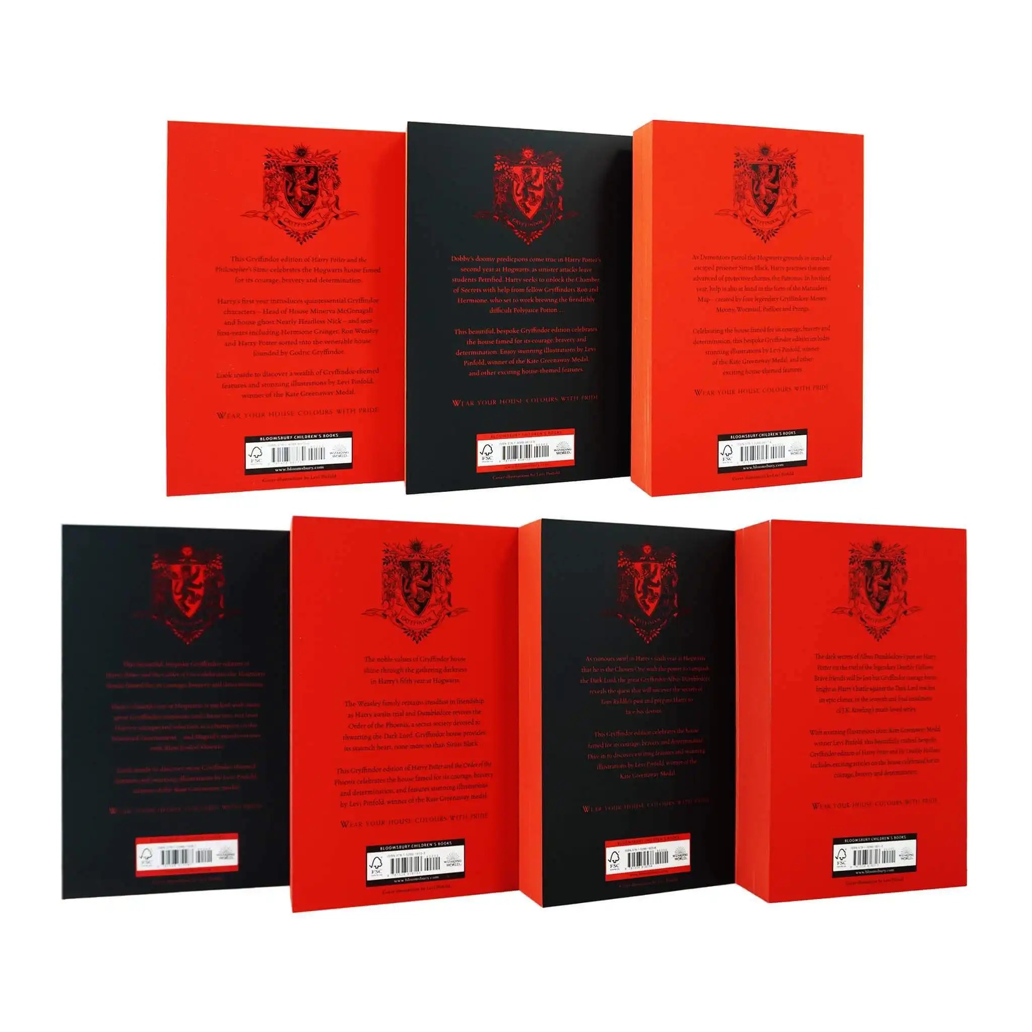 Harry Potter: Hogwarts House Editions - Gryffindor 7 Books Box Set by J.K. Rowling - Ages 9+ - Paperback