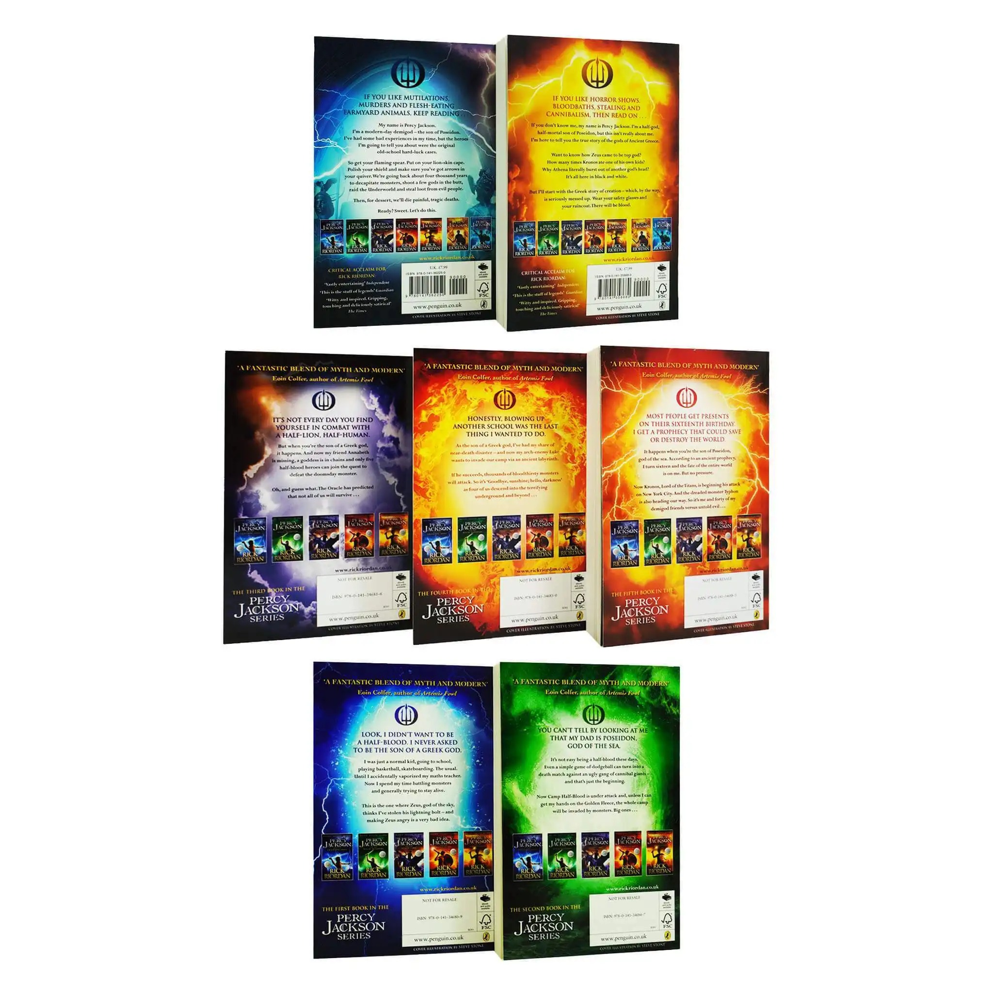 Percy Jackson Collection 7 Books Set By Rick Riordan - Ages 9+ - Paperback