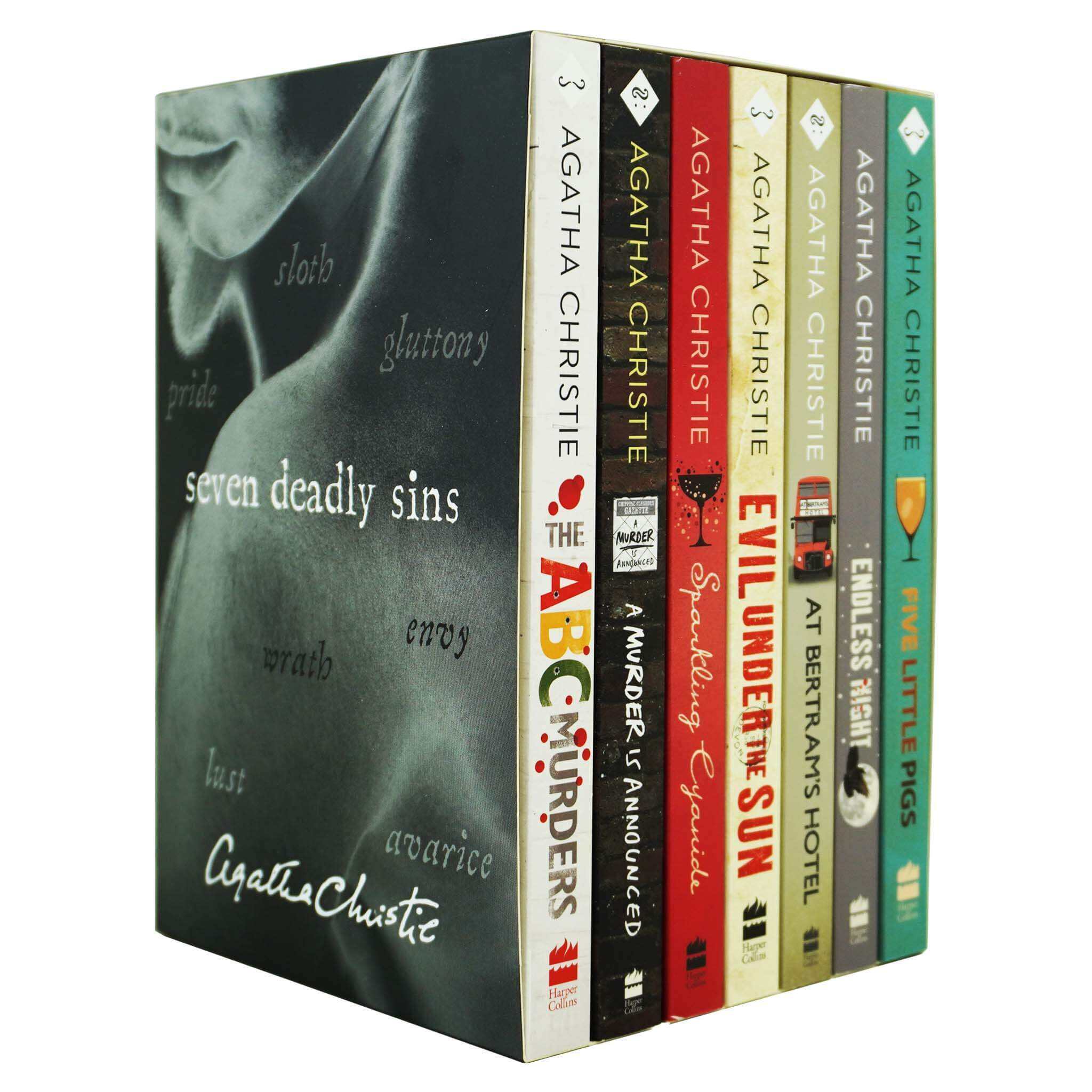 Seven Deadly Sins 7 Books Box Set Collection by Agatha Christie - Adult - Paperback