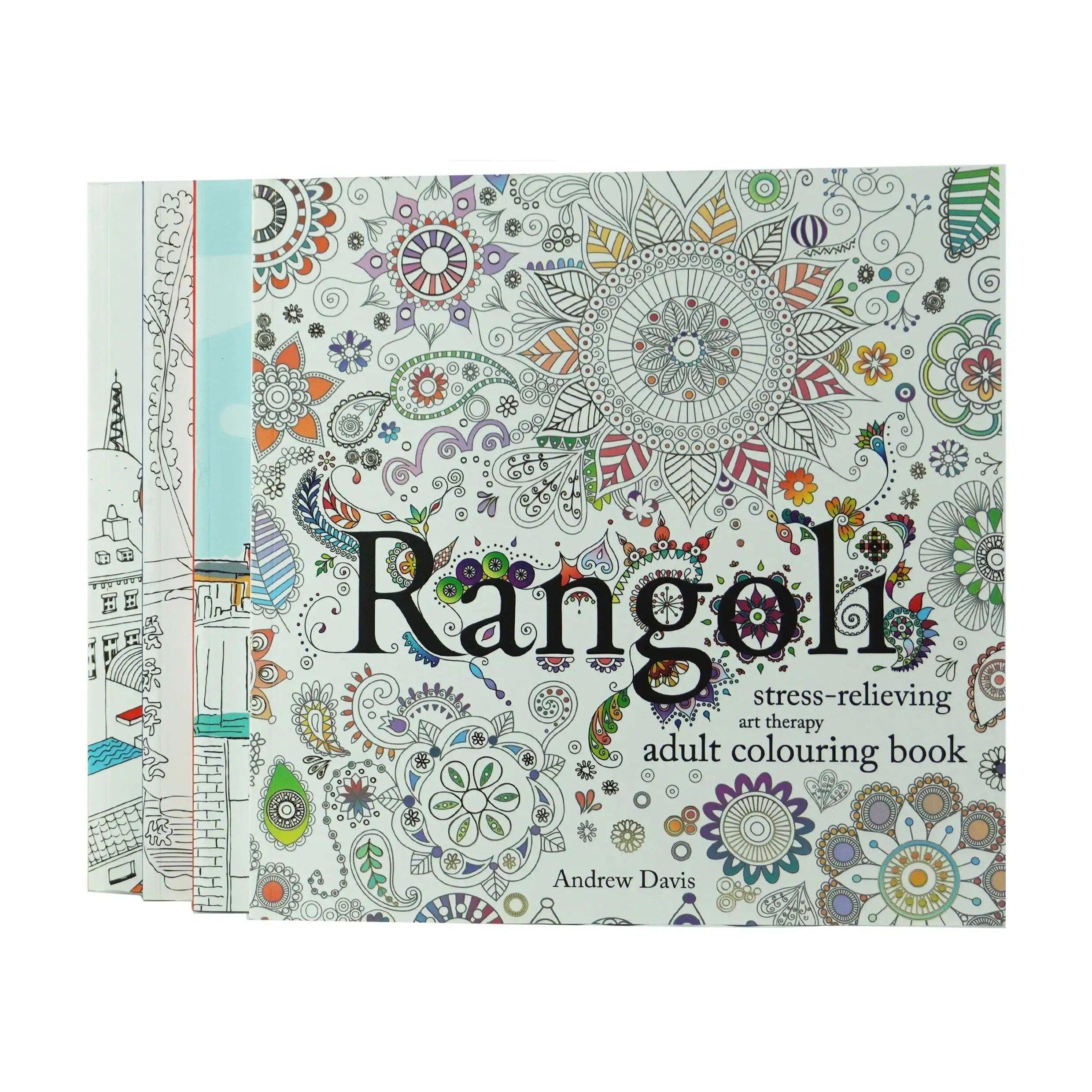 Colouring for Mindfulness 4 Books Collection Set (Rangoli, Secret Paris, Secret Japan & Dream Cities) - Non-Fiction - Paperback