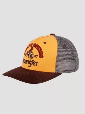Buckin Trailhead Baseball Cap:Burnt Gold/Gray/Dark Brown:One Size