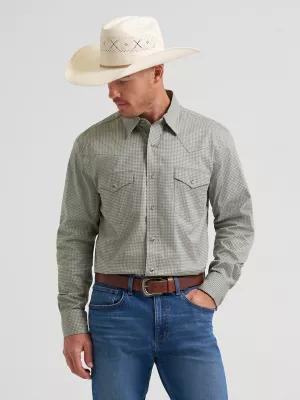 Men's 20X® Competition Advanced Comfort Long Sleeve Two Pocket Western Snap Shirt in Olive Minis