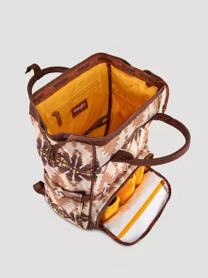 Southwestern Print Backpack:Turquoise:One Size