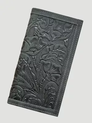 Texas Rose Leather Trim Checkbook:Black:One Size