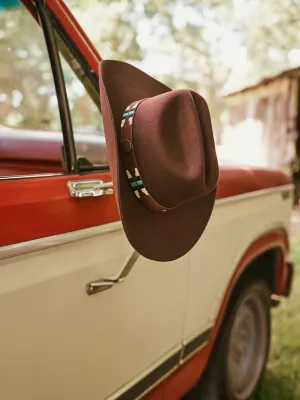 Mens Classic Cattlemans Crease Cowboy Hat:Dark Brown:OneSize