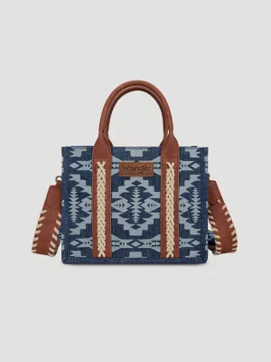 Laser Cut Southwestern Small Tote:Denim:One Size: