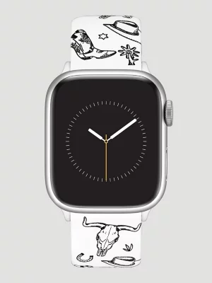 Silicone Western Universal Watchband:White:One Size: