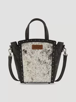 Cow Print Bucket Bag:Black:One Size