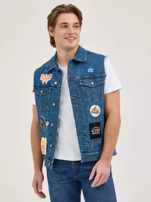 Wrangler x Whataburger Men's Cut-Off Vest in Rodeo Dust Fade