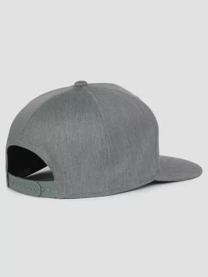 Mens Steerhead Leather Patch Baseball Cap:Grey:One Size: