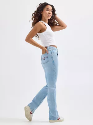 Women's Bold Boot Embroidered Jean in Sungazer