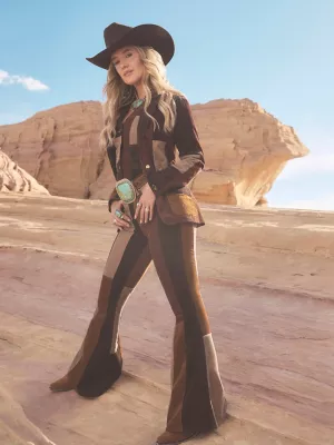 Wrangler x Lainey Wilson Patchwork Bell Bottoms in Corduroy