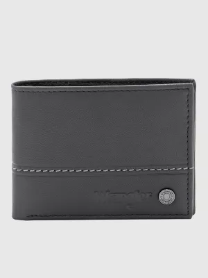Mens Slim Flip Wallet:Black:One Size
