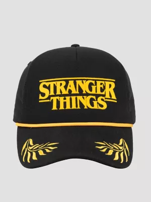 Stranger Things Flocked Cap:Black:One Size