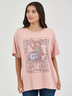 Women's Wrangler Retro® Lainey Wilson Oversized Band Tee in Misty Rose