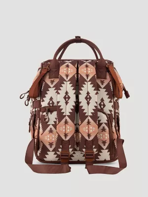 Southwestern Print Backpack:Turquoise:One Size