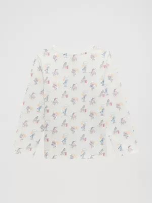 Girl's Long Sleeve Cowgirl Graphic Tee in White