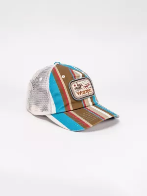 Washed Stripe Trucker Hat:Cappuccino:One Size