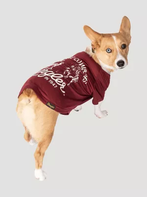Long Live Cowboys Pet Tee:Dark Red:S