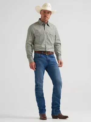 Men's 20X® Competition Advanced Comfort Long Sleeve Two Pocket Western Snap Shirt in Olive Minis