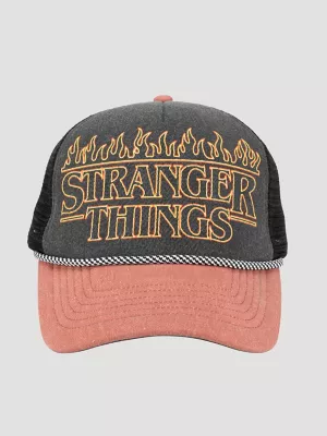 Stranger Things Fire Trucker Hat:Black:One Size