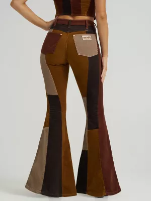 Wrangler x Lainey Wilson Patchwork Bell Bottoms in Corduroy