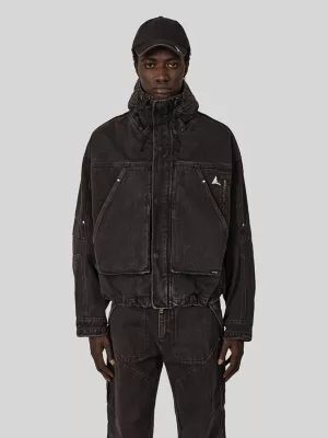 Wrangler x ROA Volano Denim Jacket:Demitasse Brown:S