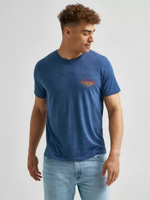 Men's Horse Logo Graphic T-Shirt in Dark Denim