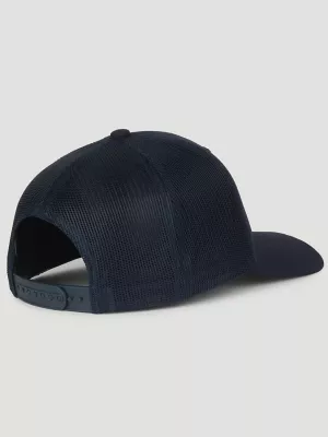 Wrangler Logo Mesh Hat:Navy:One Size