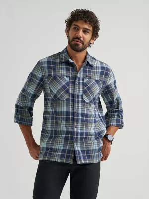 Wrangler ATG™ Men's Adventure 365 Shirt in Finch Blue Nights