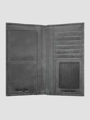 Texas Rose Leather Trim Checkbook:Black:One Size