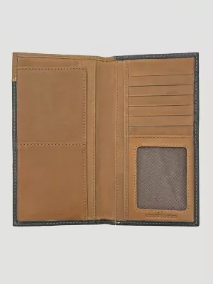 Boot Stitch Trim Trifold Wallet:Black/Tan:One Size